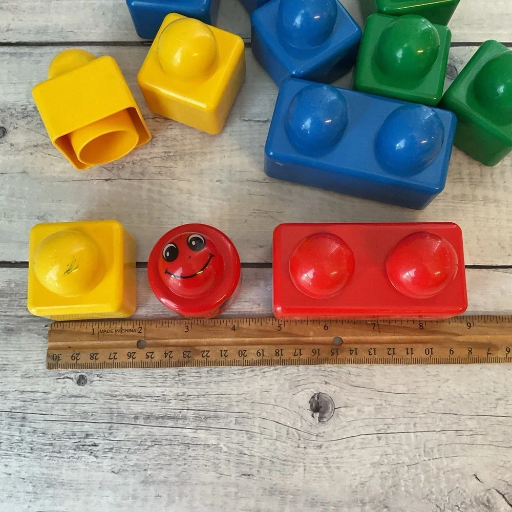 Lego Primo Blocks Lot Of 12 Lady Bug Rattle Baby Toddler Assorted Colors